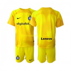 Camisola Inter de Milão Guarda-redes Criança Equipamento Segundo 2022-2023 Manga Curta